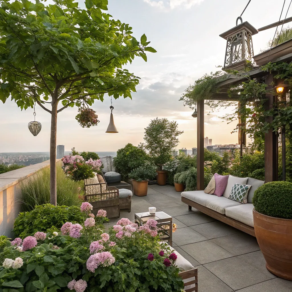 Serene Rooftop Garden